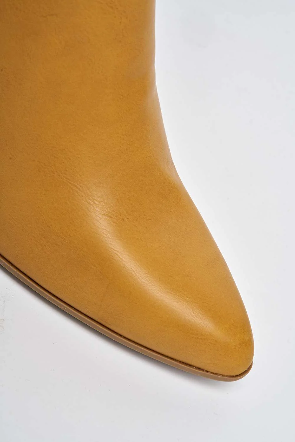 Marsia Pointed Toe Block Heel Knee High Boots in Camel - Image 6