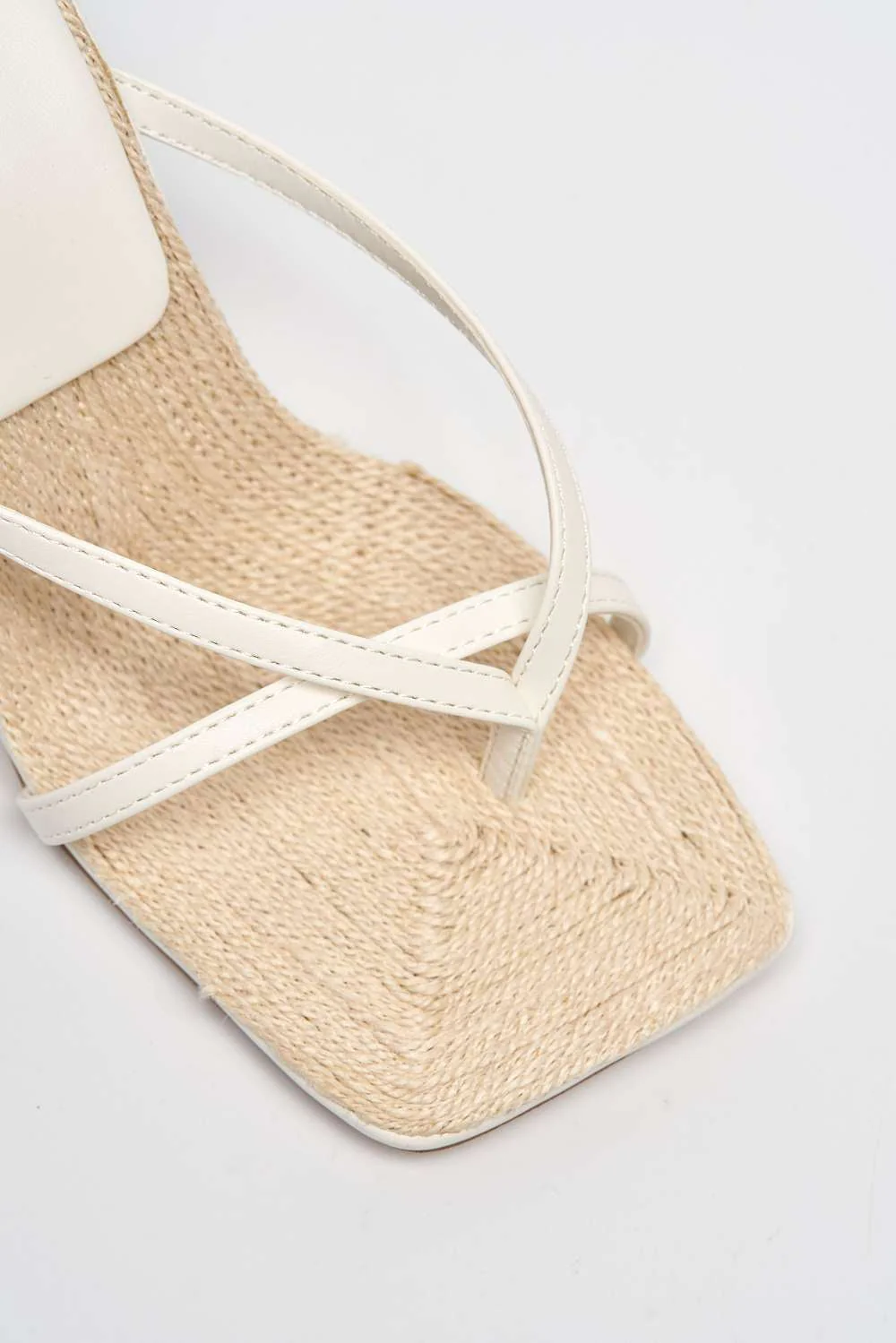 Melissa Anklestrap Cross Front Toepost High Heel Sandal in White - Image 2