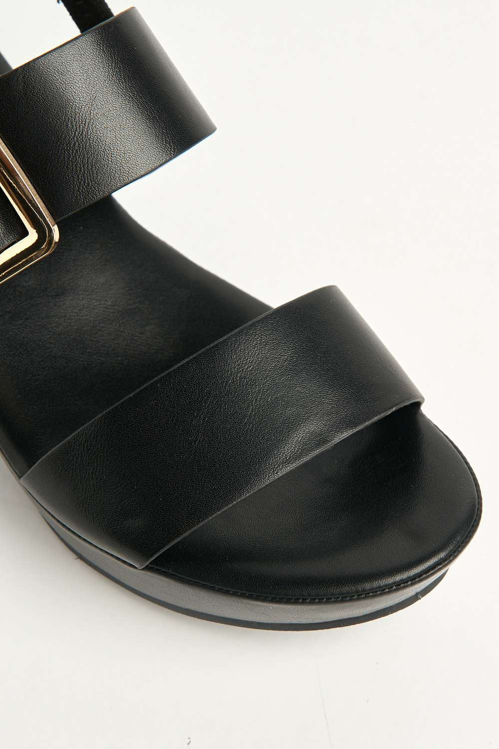 Mollie Anklestrap Wedge Sandals in Black - Image 6