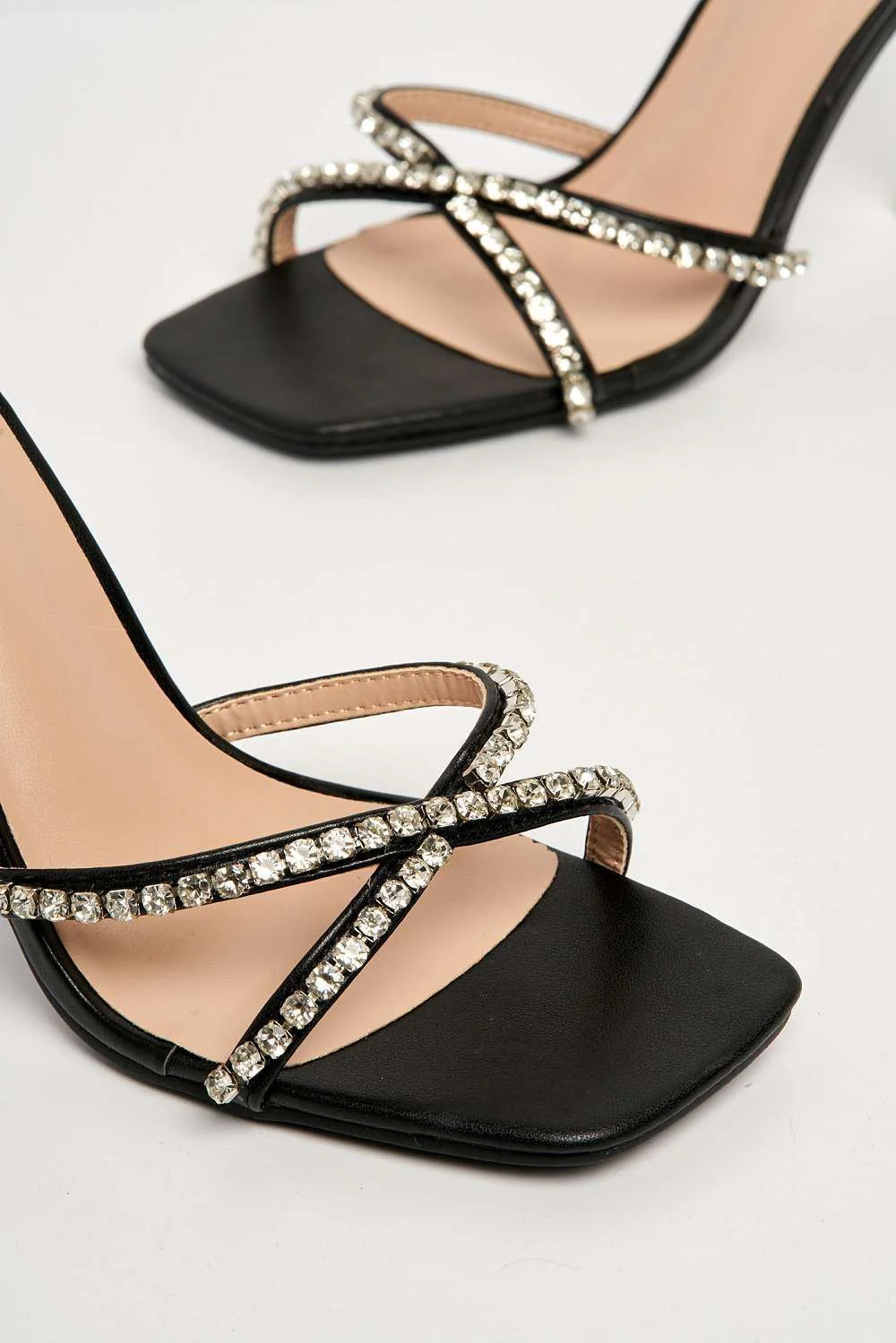 Monsoon Diamante Heel & Anklestrap Sandal in Black - Image 4