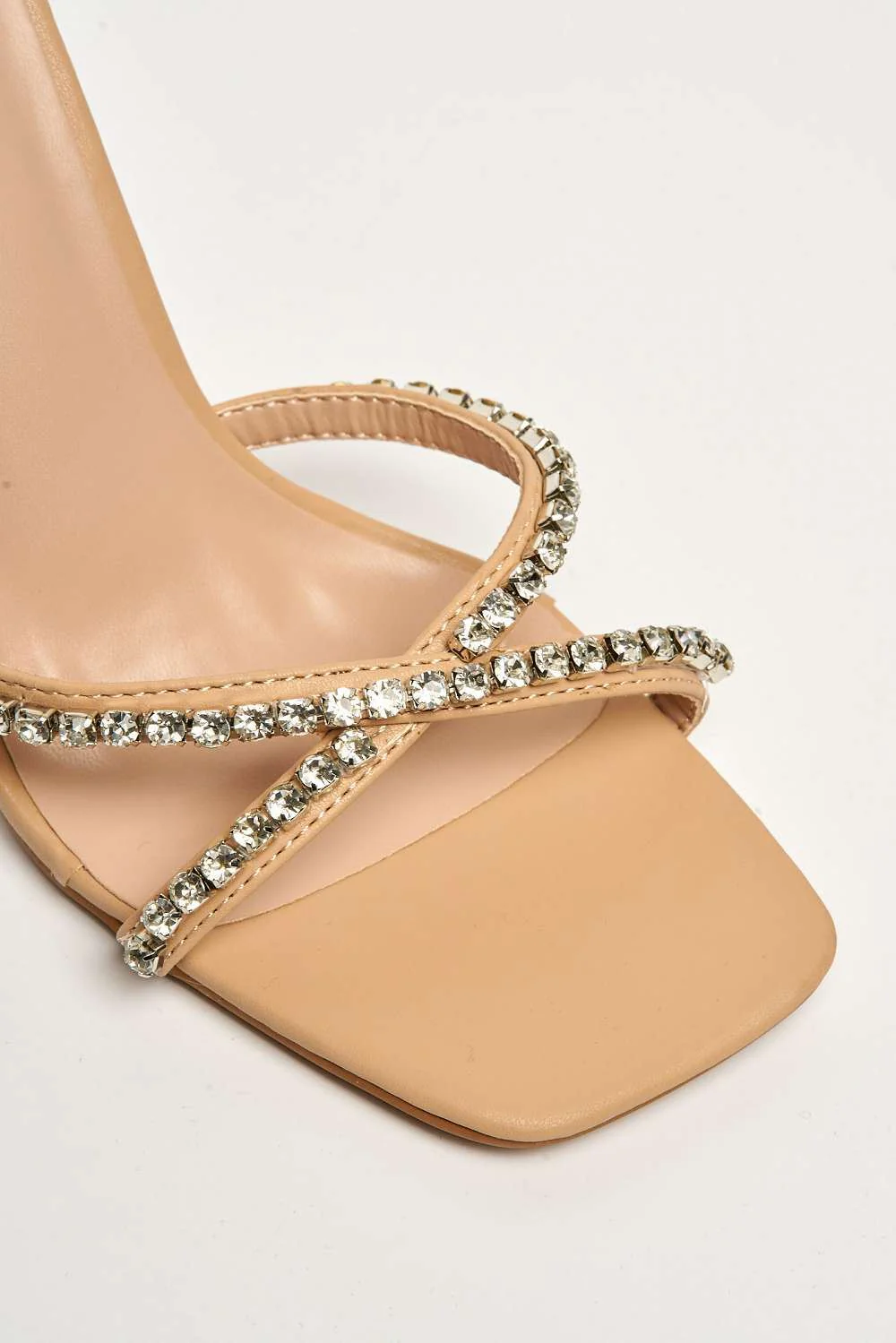 Monsoon Diamante Heel & Anklestrap Sandal in Nude - Image 5