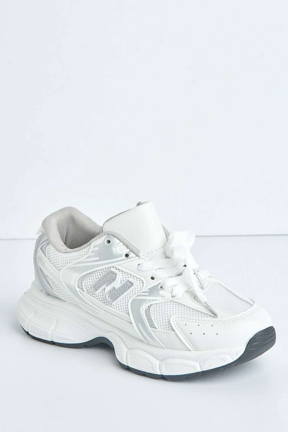 Nina Patterned Chunky Sole Trainers in White - Image 4