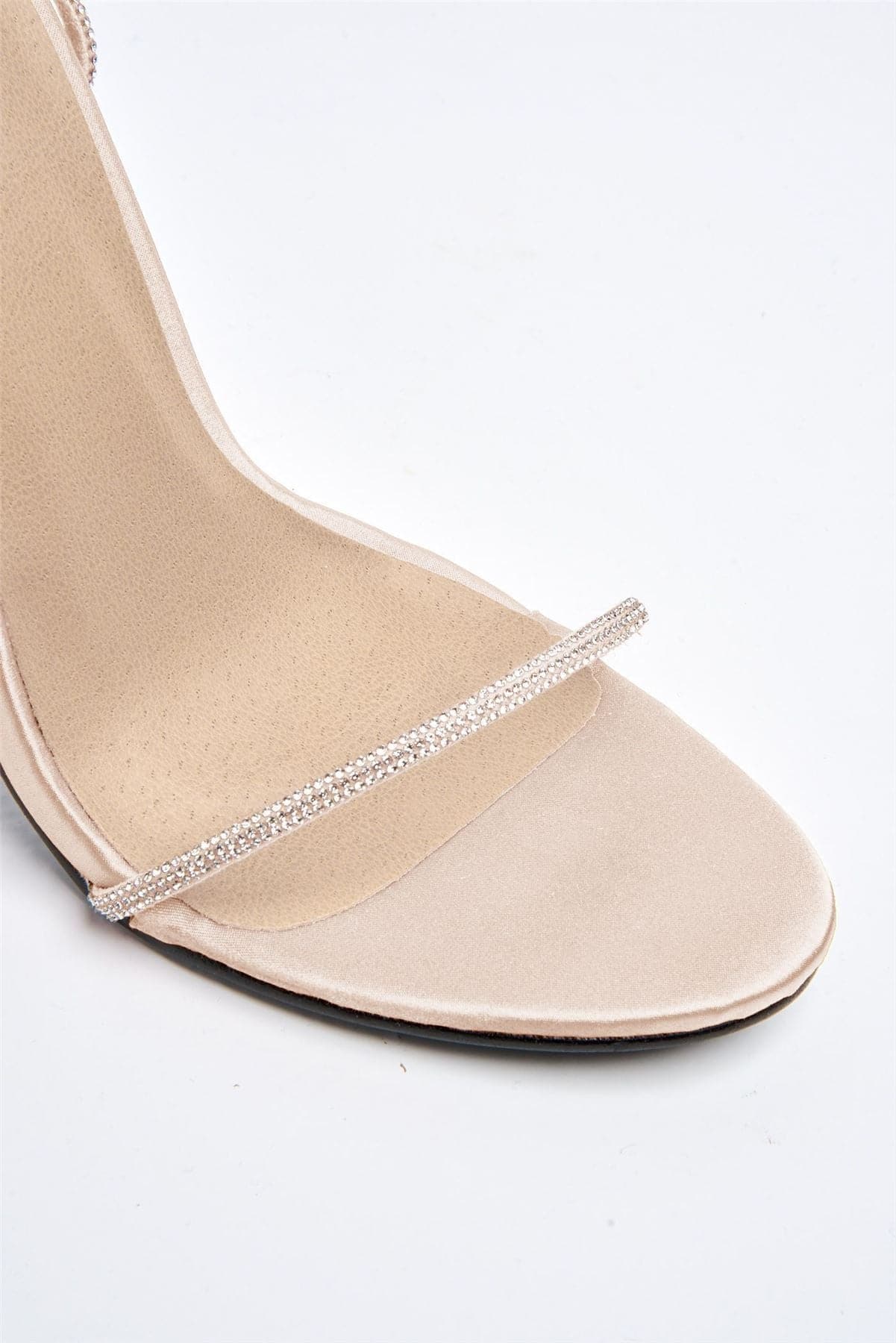 Paula Diamante Straps Lace-up Heels in Champagne - Image 6