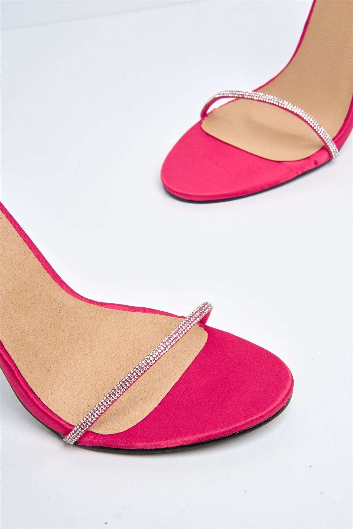 Paula Diamante Straps Lace-up Heels in Fuchsia - Image 5