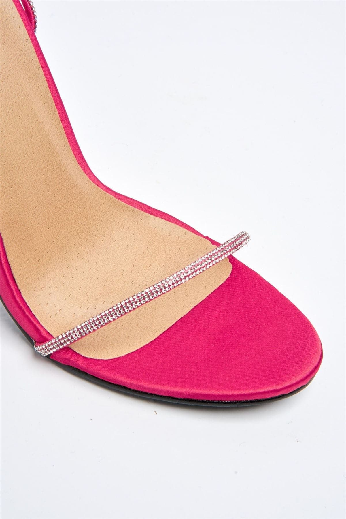 Paula Diamante Straps Lace-up Heels in Fuchsia - Image 6