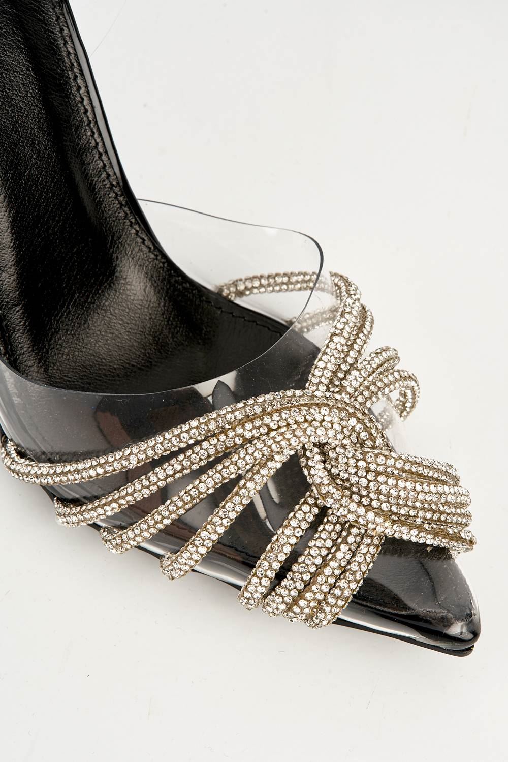 Princezza Diamante Embellished Pointed-Toe Court Shoes in Black - Image 6