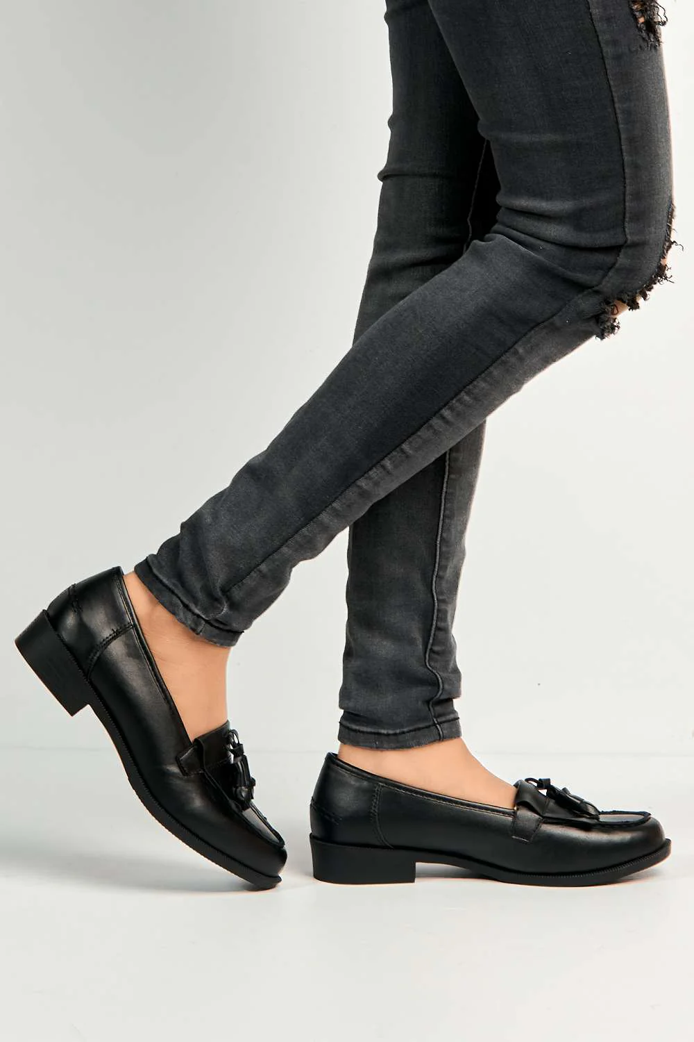 Radley Flat Fringe Toggle Loafer in Black Matt - Image 3
