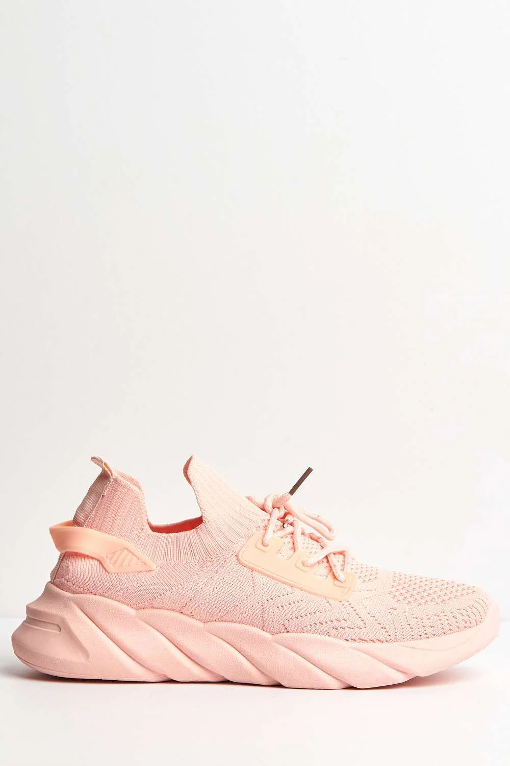 Savi Lace Up Trainers in Pink - Image 5