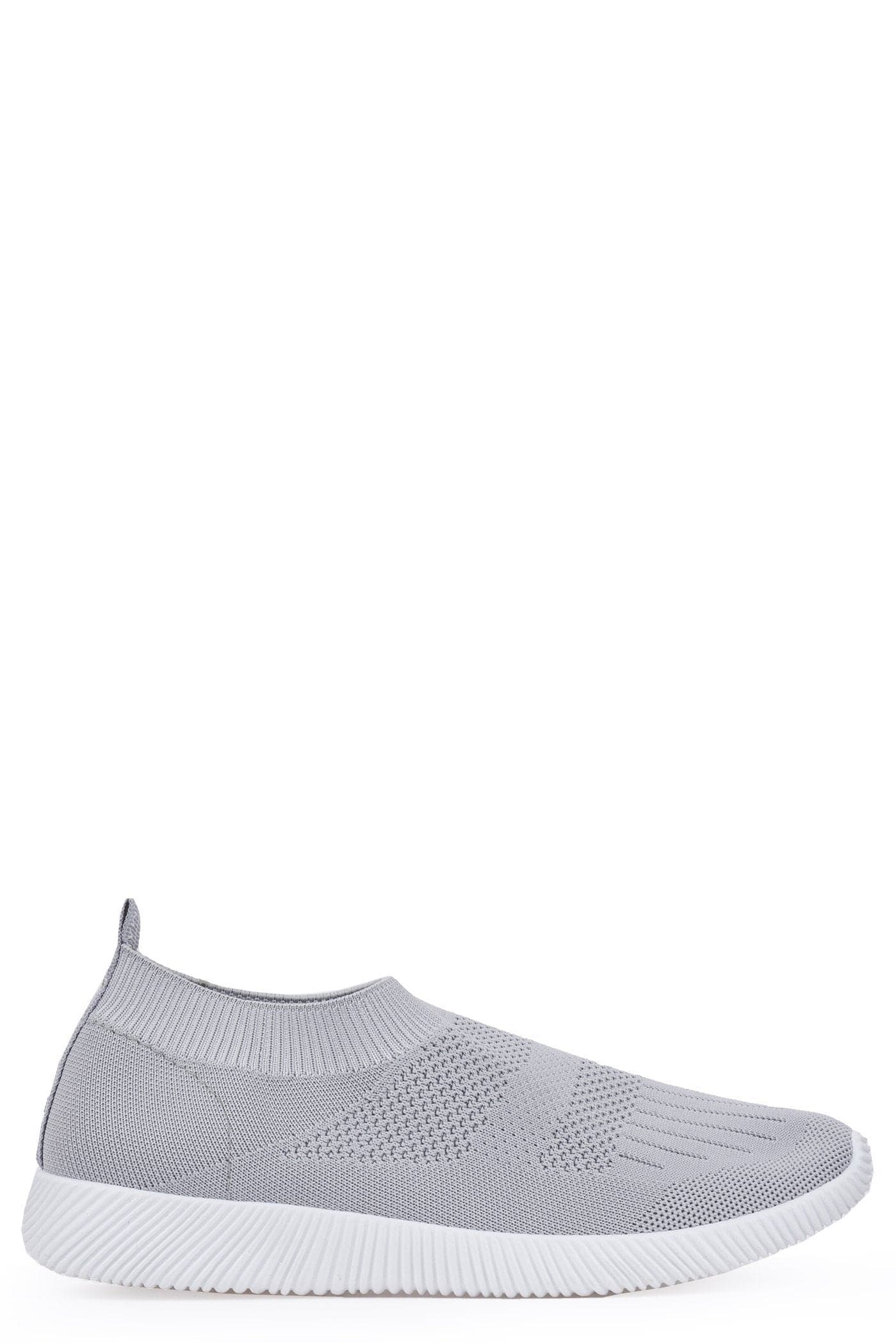 Shaughna Slip On Knitted Trainer in Grey - Image 4