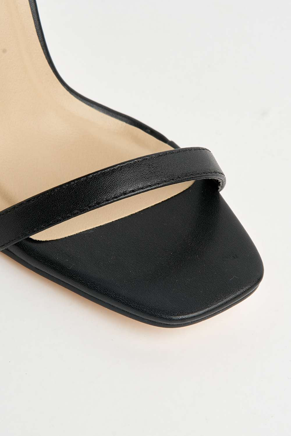Sovia Ankle Strap Square Toe Heeled Sandals in Black Matt - Image 6