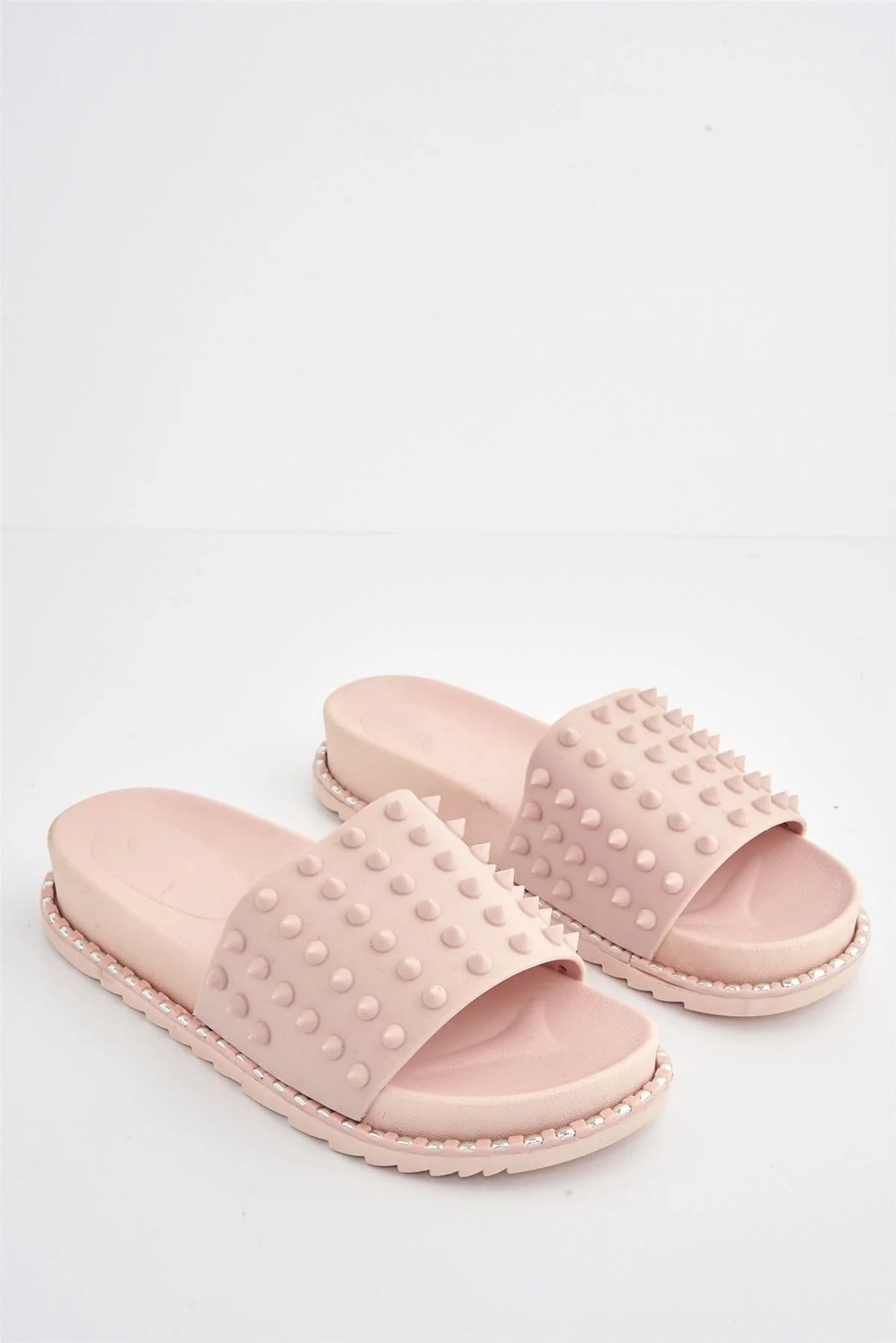 Stealth Studded Slider in Pink - Image 4