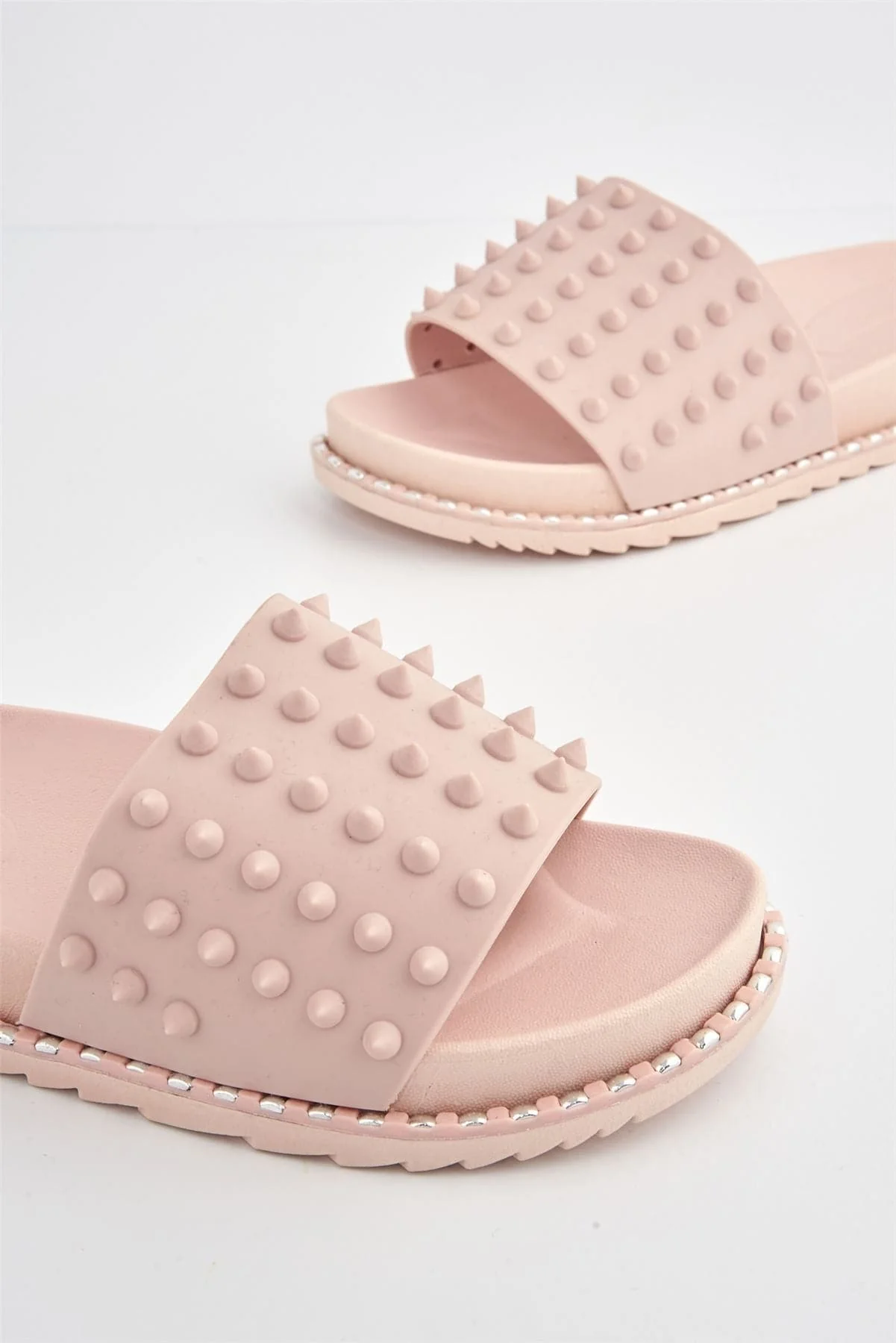 Stealth Studded Slider in Pink - Image 6