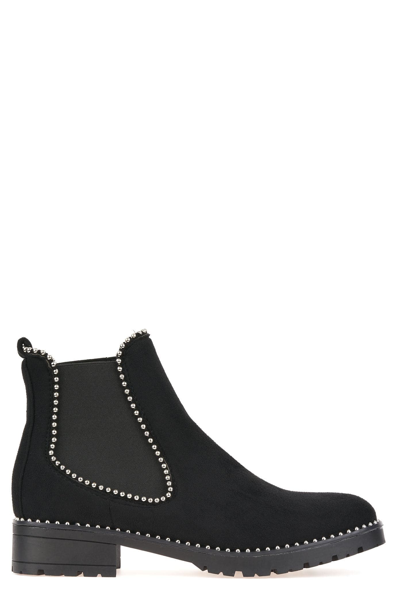Emma Stud Detailing Sole Ankle Boot in Black Suede - Image 4