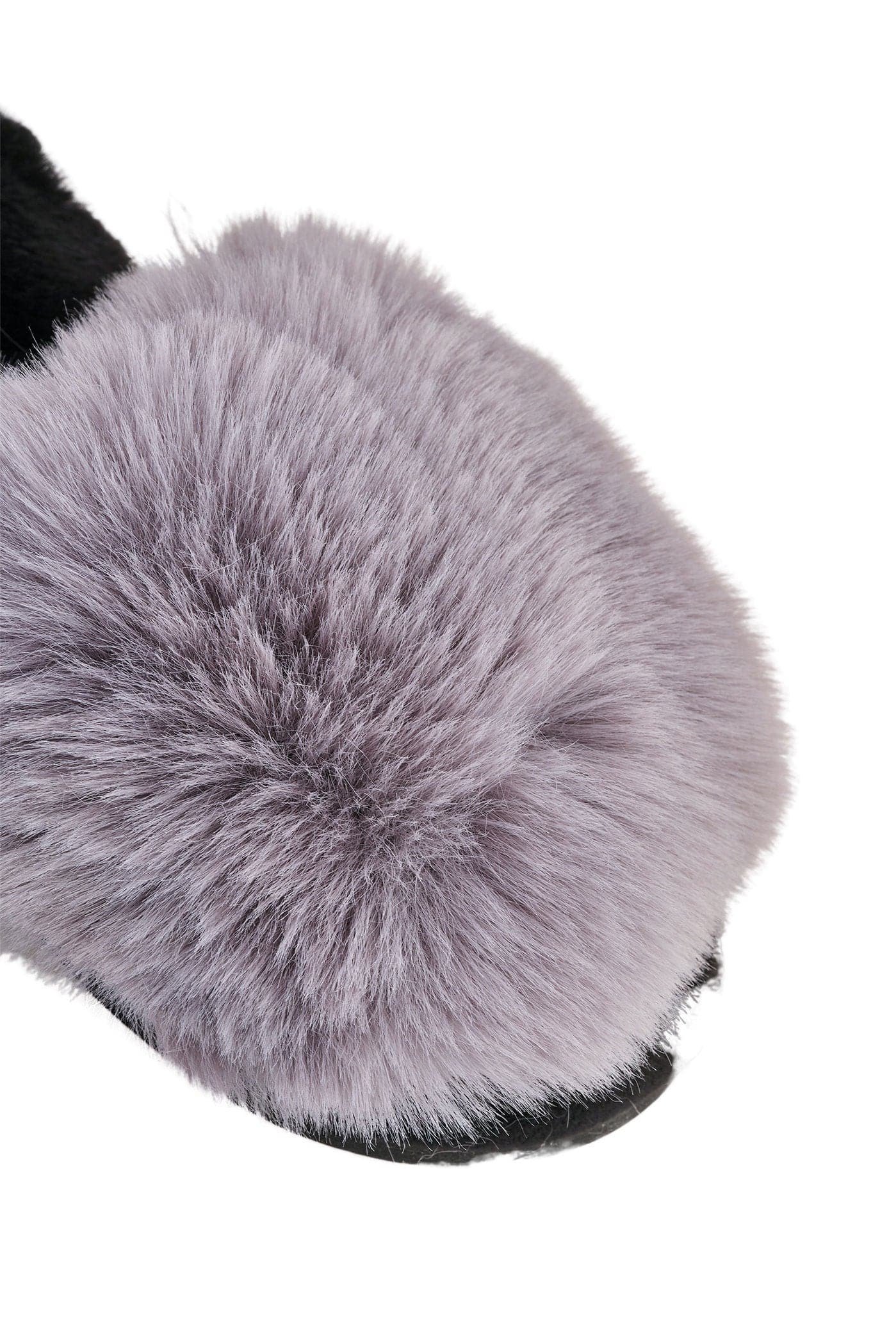 Tasha Fluffy Band Slider in Grey - Image 5