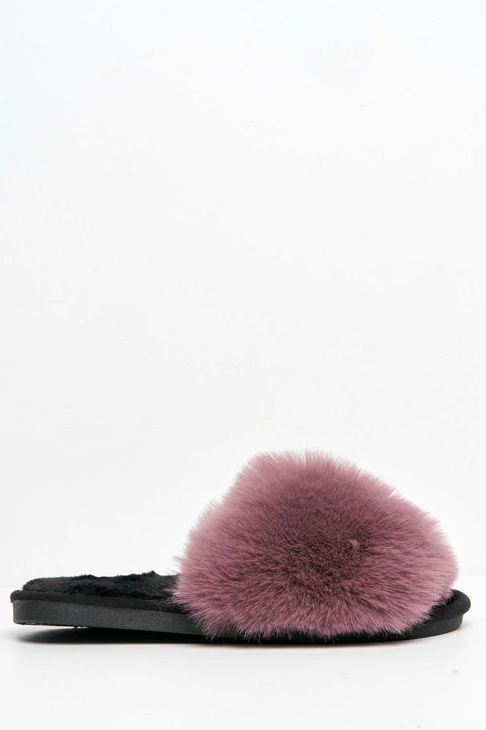 Tasha Fluffy Band Slider in Lilac - Image 5