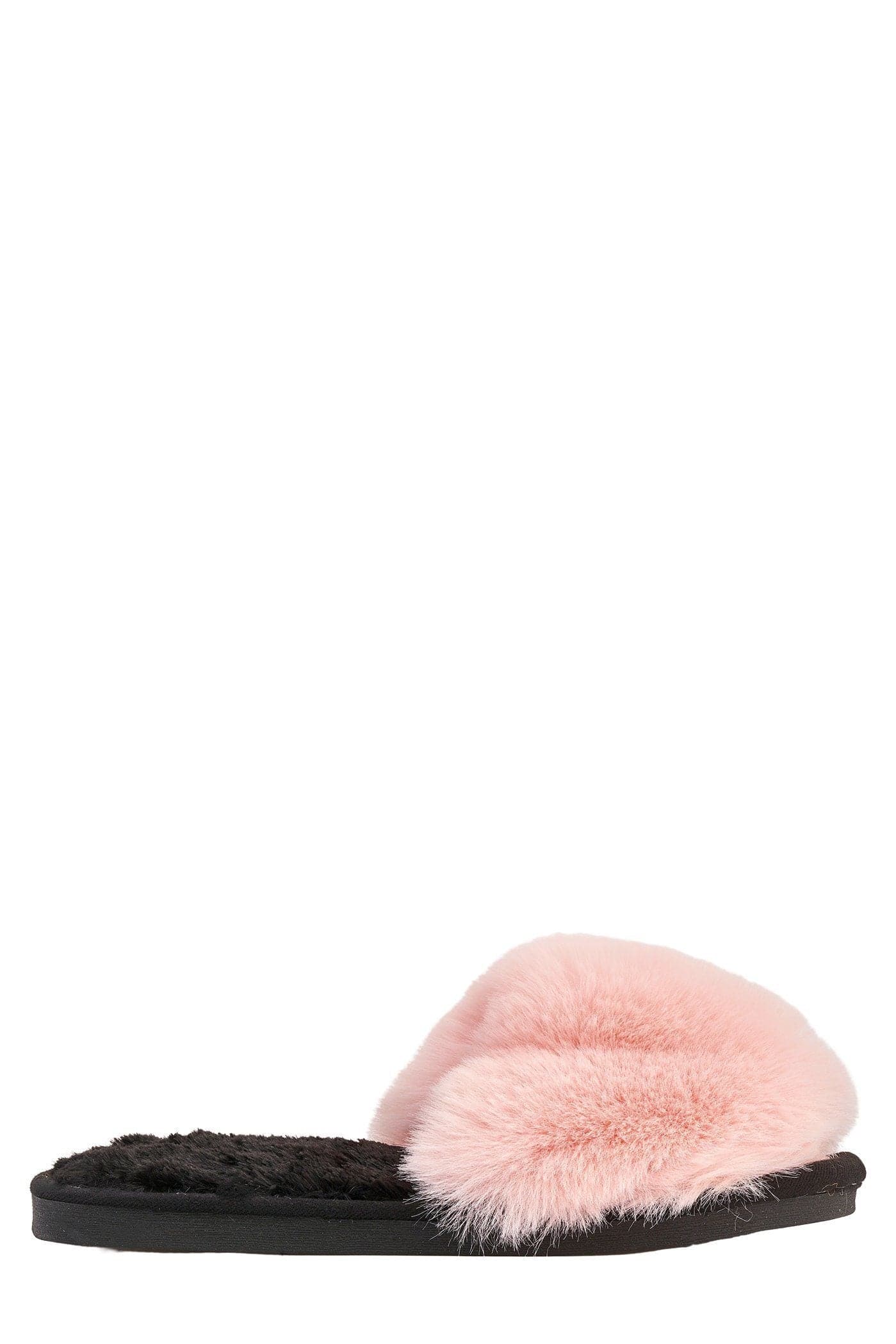 Tasha Fluffy Band Slider in Pink - Image 5