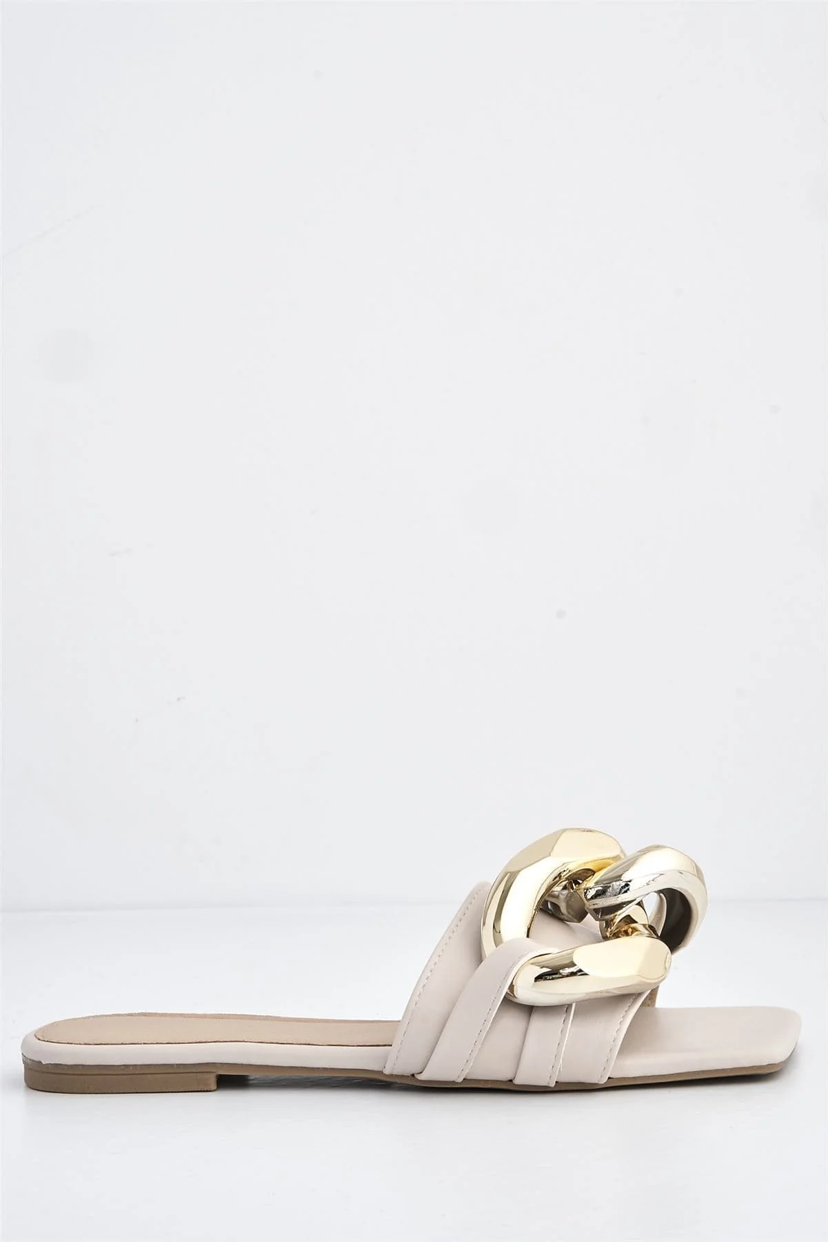 Teva Oversized Chain Flat Sandal in Nude - Image 5