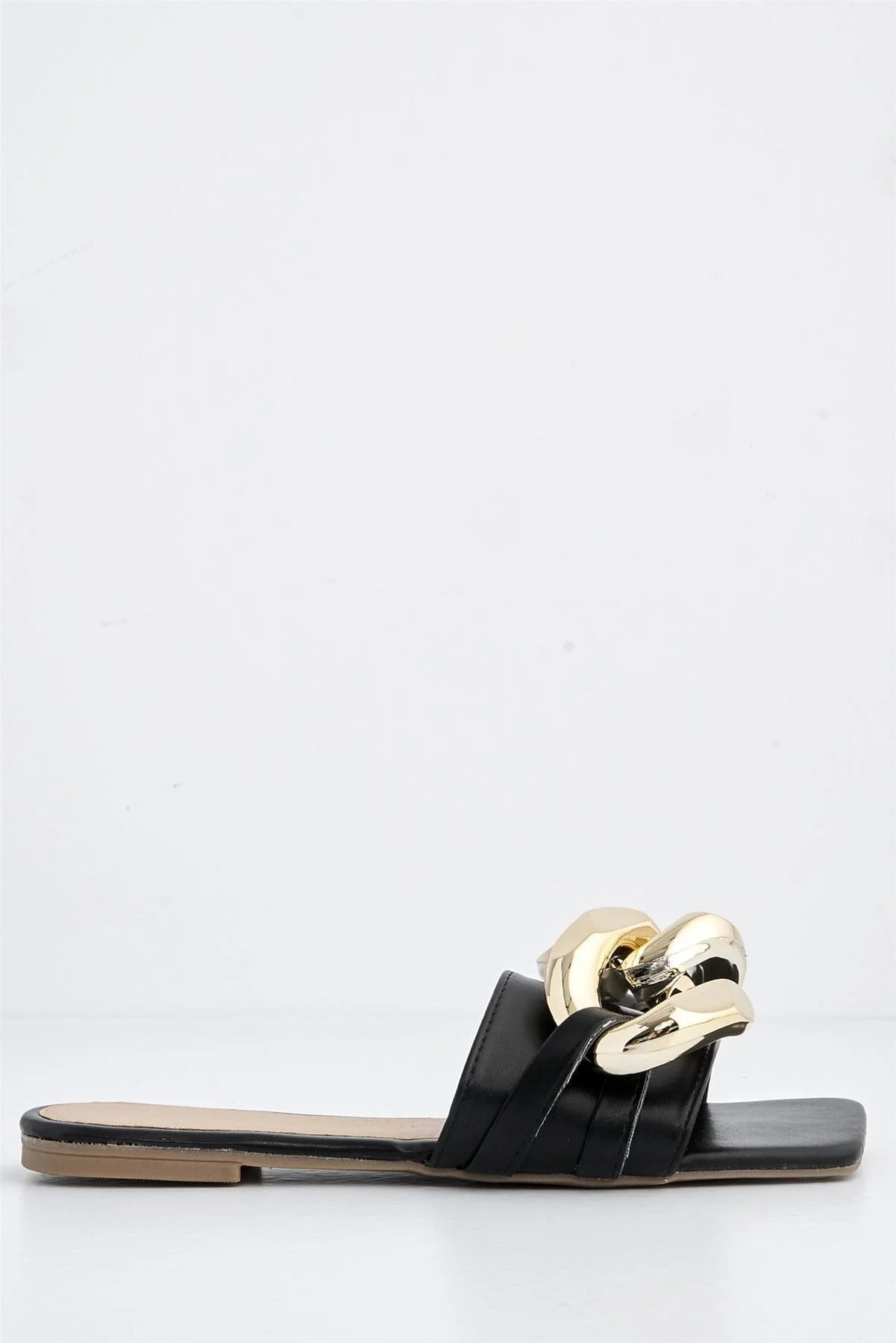 Teva Oversized Chain Flat Sandal in Black - Image 4
