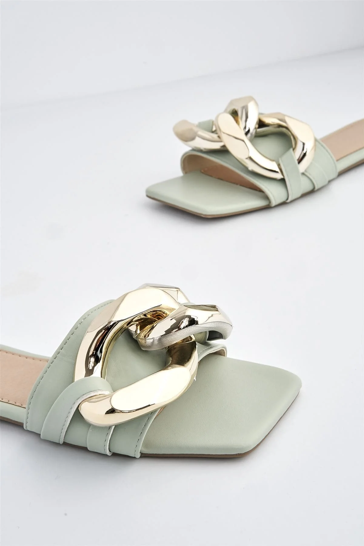 Teva Oversized Chain Flat Sandal in Green - Image 4