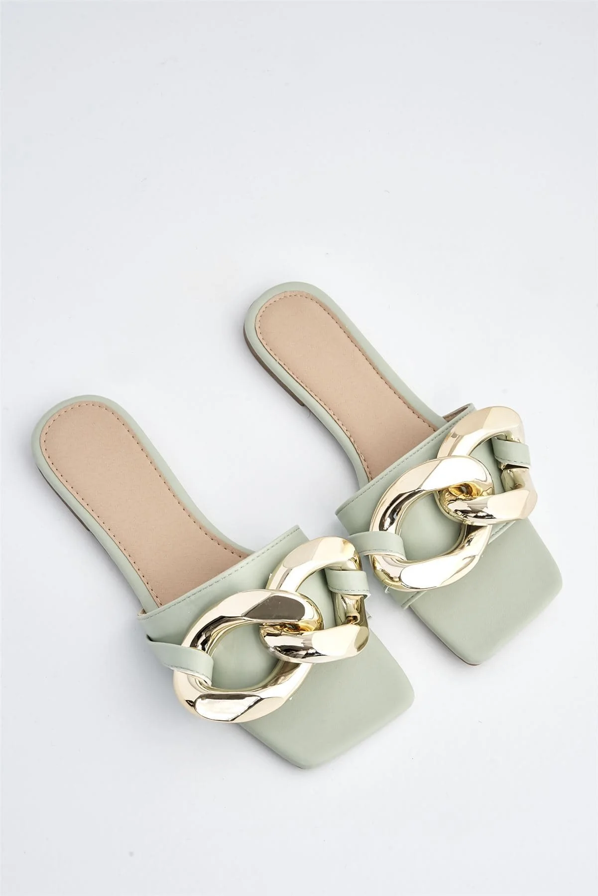 Teva Oversized Chain Flat Sandal in Green - Image 5