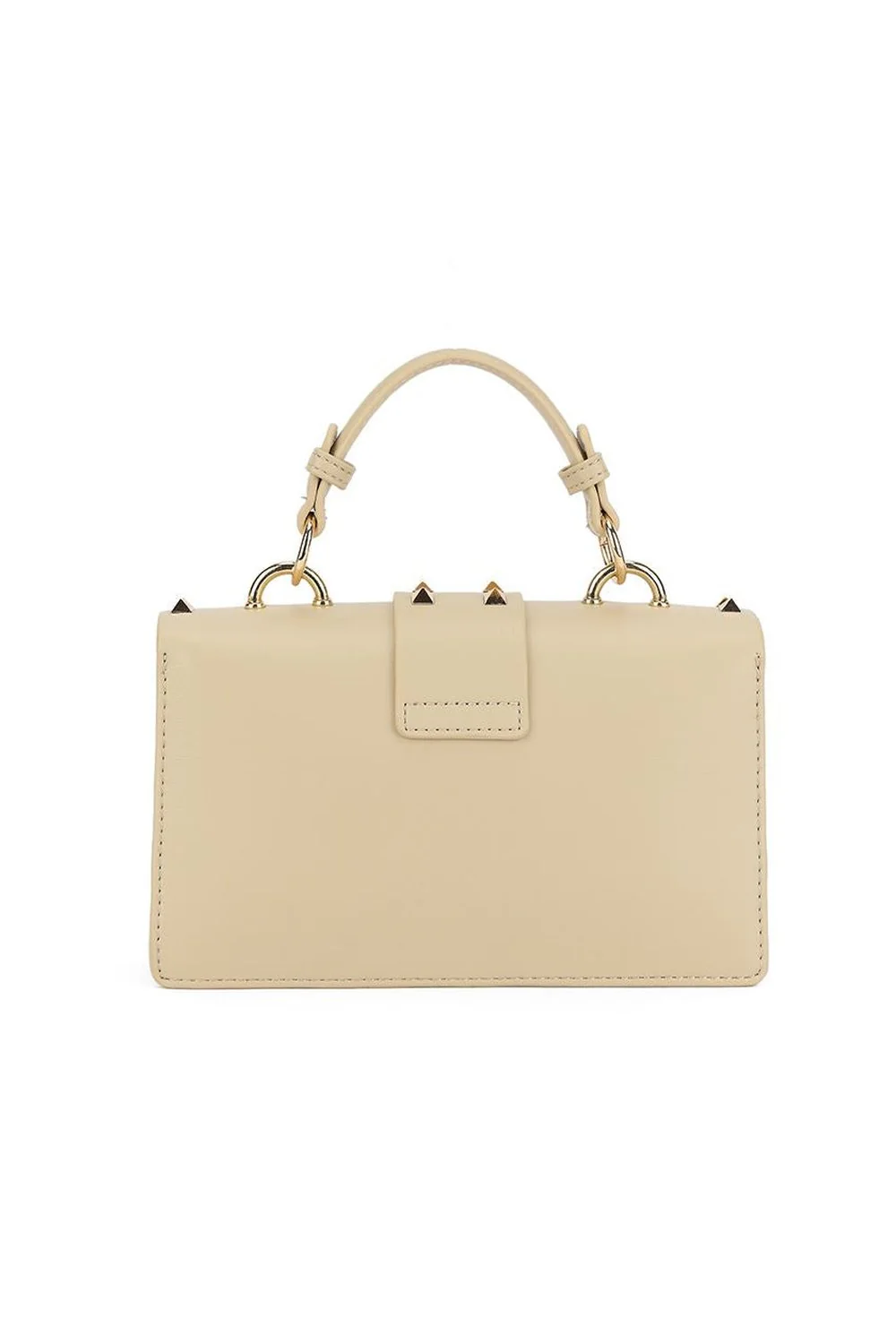 Valli Studded Top Handle Bag in Nude - Image 4
