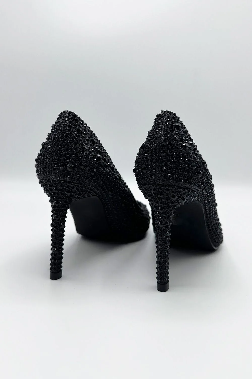 Viviana Diamante Embellished Heels in Black - Image 5