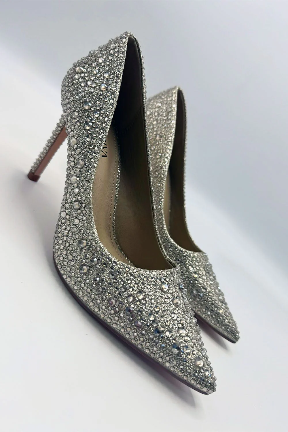 Viviana Diamante Embellished Heels in Gold - Image 2