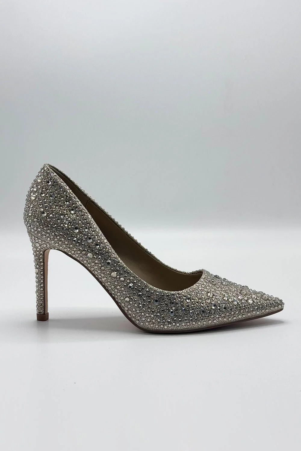 Viviana Diamante Embellished Heels in Gold - Image 3