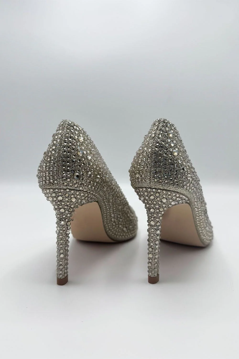 Viviana Diamante Embellished Heels in Gold - Image 5