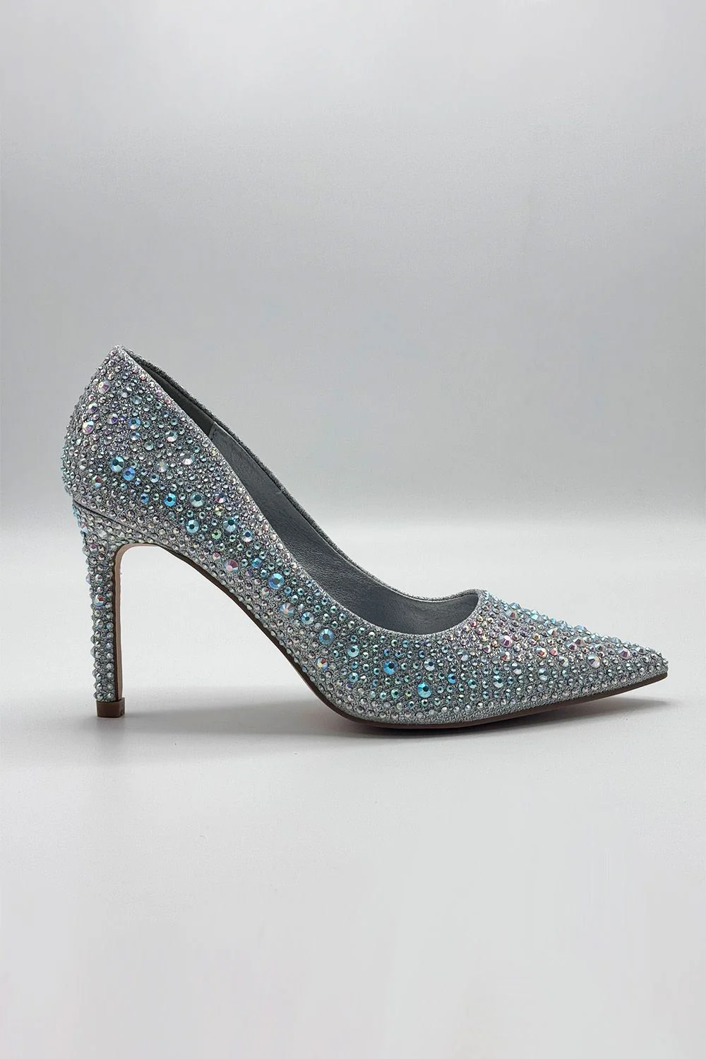 Viviana Diamante Embellished Heels in Silver - Image 3