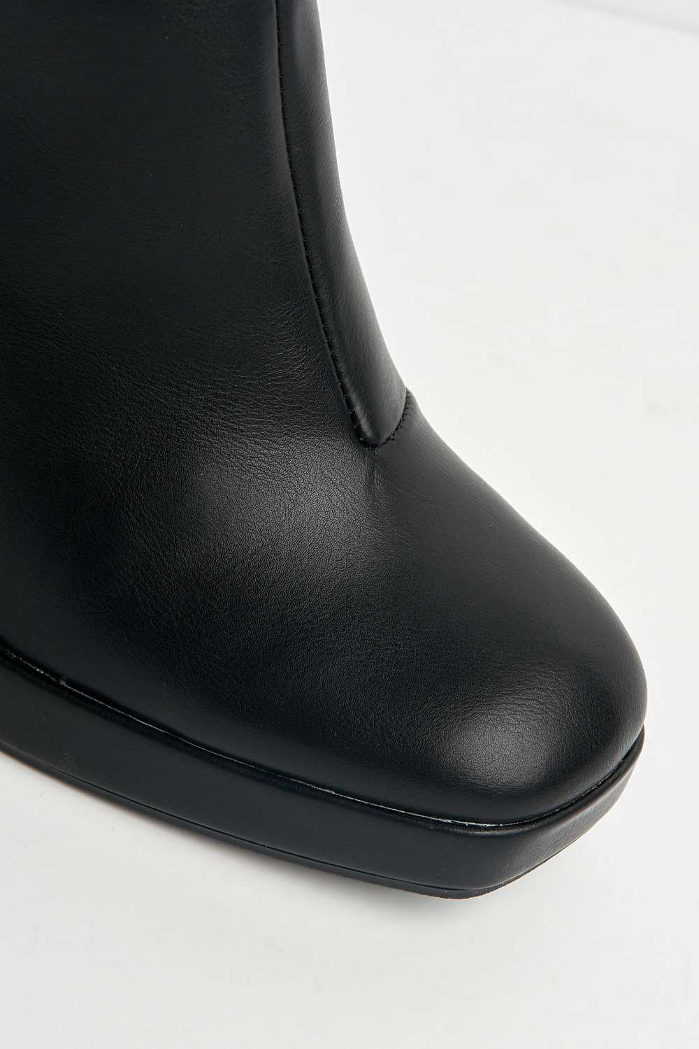 Vivika Side Zip Bock Heel Ankle Boots in Black Matt - Image 7