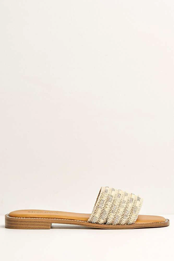 Wickee Diamante Detailed Sliders in Beige - Image 5