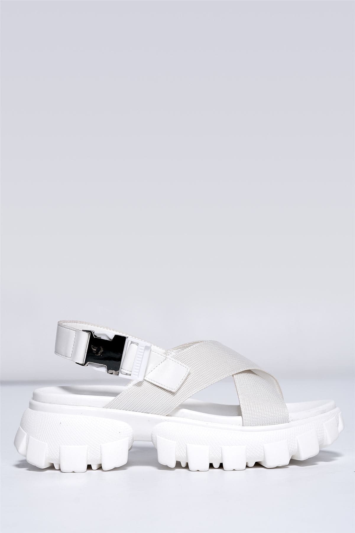 Zem Chunky Strap Sandal in White